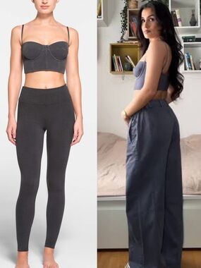 SKIMS Outdoor Bustier Crop Top Ash Sexy Coquette Y2K Style